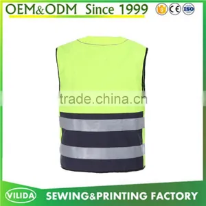 OEM Service Unisex Breathable Adults Jackets Yellow High Visibility Reflective Safety Vest thumbnail-2