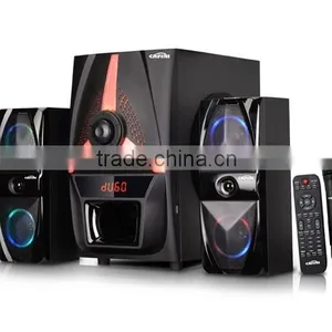 2.1 Stereo Speaker, Remote Control Microphone Input Wooden Speaker for Wholesale thumbnail-1