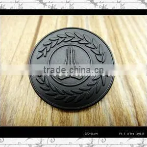 Factory Custom Leather Label With Metal Logo thumbnail-1