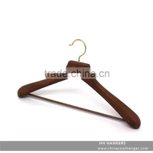 Luxury Wooden Hanger Manufacture All Kinds of Wholesale Wooden Suit Clothes Hanger thumbnail-2