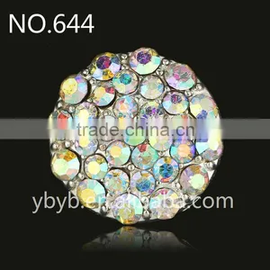21mm Alloy Rhinestone Claw Holder Fashion Pearl Button Garment Accessories Sweater Embellished Pearl Button-644 thumbnail-1