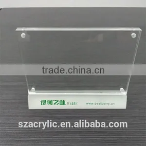 2 Sided Clear Acrylic Paper Holder Desktop thumbnail-1