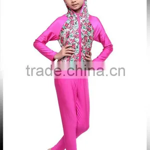 Girl Muslim Swimwear Child Swimsuit Islamic Swimwear For Kids Islamic Clothing One Piece thumbnail-2