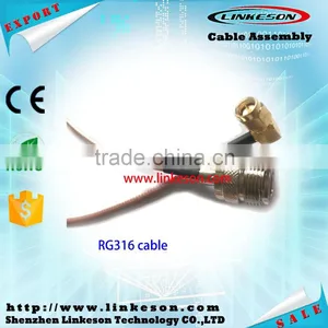 Right Angle SMA Male to N Female Connector for RG316 Cable thumbnail-2