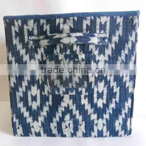 Indian Manufactory Collapsible Fabric Storage Box, Folding Box thumbnail-3