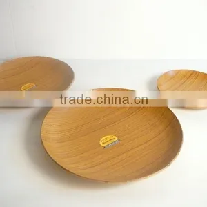 Assorted Size Anti-Slip Round Wooden Dry Food/Fruit Tray, Design Tray, Non-Slip Tray, Handy Tray, Serving Tray thumbnail-1