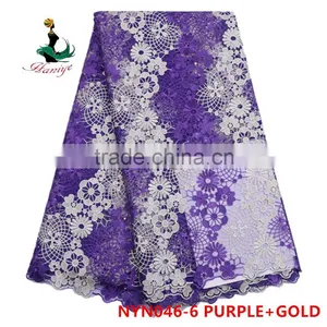 2016 Haniye Fashionable African Embroidered Net Tulle Lace Fabric/tulle Lace Fabric/NYN46 thumbnail-4
