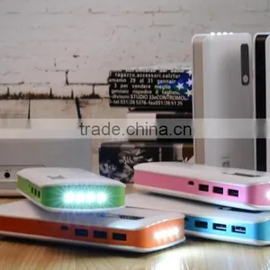 OEM Customized Logo Three Socket Port 2015 New Arrival CE Fashion Portable 15000mah Mobile Power Bank thumbnail-5