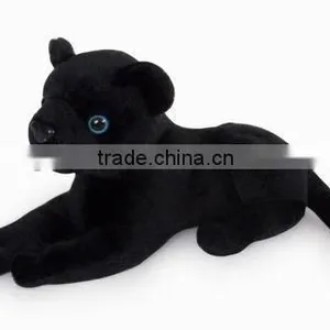 Factory Wholesale Realistic Lying Black Panther Plush Toys Stuffed Plush Jungle Animal Toy Black Panther Plush Black Panther Toy thumbnail-1