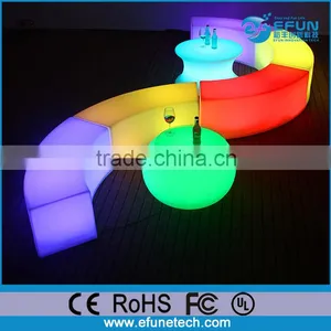 Wireless Colorful Led Plastic Cruved Bar Stool Chair Sets,led Furniture for Party thumbnail-1
