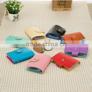 Fashion Business Credit Card Holder Bags PU Leather Strap Buckle Bank Card Bag thumbnail-1