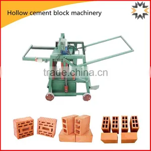 NEWEEK Semi-automatic Samll 2pcs/batch Hollow Clay Cement Block Machine for Sale thumbnail-1