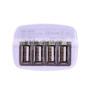 New Design DC 5V 2.1V 4 Port USB Car Charger Power Adapter for Tablet IPad IPhone IPod thumbnail-4