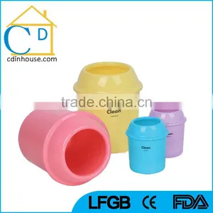 Home Plastic Trash Bin With Handle thumbnail-4