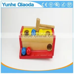 Multi-color Small Hit Ball Box Toys,Wooden Pound Toy For Kids,Wooden Hammering Toy thumbnail-2