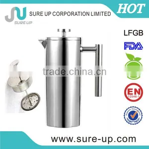 Double Wall Stainless Steel French Press Coffee Maker (0.35L,0.8L,1.0L) thumbnail-1