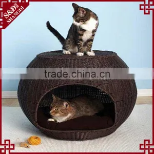 Indoor Rattan Pet Bed Cheap Dog Houses thumbnail-1