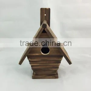 New Natural Usage Cheap Wholesale Antique New Unfinished Wooden Bird House Wholesale thumbnail-1