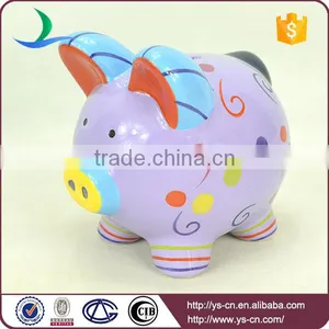 YScb-1 Wholesale Hand Paint Ceramic Piggy Bank for Kids thumbnail-4