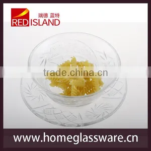2pcs Set of Glass Dish and Bowl ,glass Plate and Bowl Set thumbnail-1