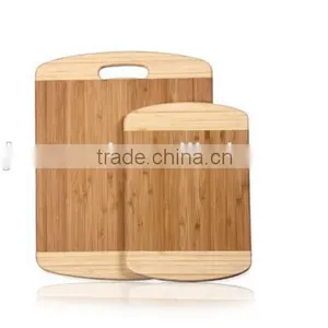 100% Natural Bamboo Chopping Cutting Board 2-Piece Set thumbnail-2