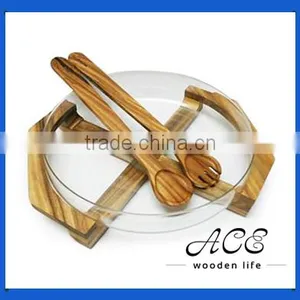Wooden Plate Holder With Spoons thumbnail-1