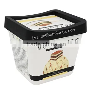 Customized Different Size IML Ice Cream Box, Disposable Ice Cream Packaging Design Manufacturers thumbnail-3
