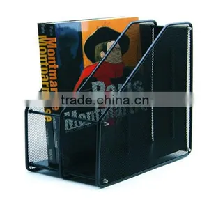 Store More 2 Tier Metal Mesh Magazine Holder Rack thumbnail-2