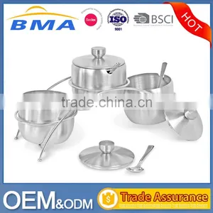 Stainless Steel Seasoning/Condiments/Spice Containers With Flip Top Lids thumbnail-1