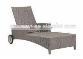 2017 TRADE ASSURANCE Fancy Design Cheap Aluminium Frame pe Rattan Lawn and Garden Sun Lounges thumbnail-1