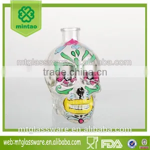 2016 Newest 14oz Skull Paper Transter Glass Oil&vinager Bottle thumbnail-1
