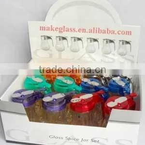 Colored Glass Cruet/glass Spice Bottle/glass Kitchenware Tools thumbnail-1