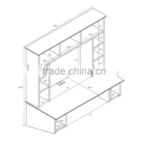 New Design MDF Wood Floating Table Wall Table Living Room Wall Mount Computer Desk Wall Desk thumbnail-3