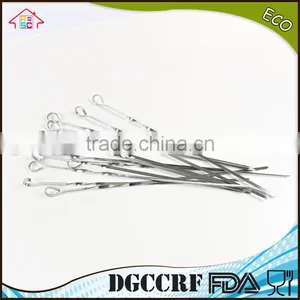 NBRSC 15 Inch 10PCS Stainless Steel BBQ UTENSIL Skewers Barbeque Kabob Needle Fork thumbnail-5