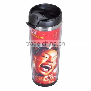 Travel Mug Stainless Steel 450ml With Paper Insert thumbnail-2