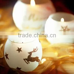 Sand Blast Cup & Tealight Glass Candle Holder for Sale thumbnail-1