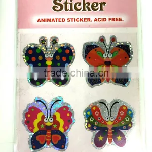 Laser Double Layer Sticker, Butterfly Double Layer Sticker, Laser Butterfly Sticker thumbnail-3
