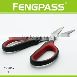 S1-1045A 6" 2Cr13 Stainless Steel Blade With PP+TPR Plastic Handle Plastic Scissor thumbnail-3