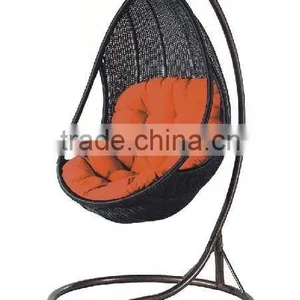 Hanging Wicker Basket Chair thumbnail-1