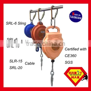 SRL-10 Wire Cable With Steel Swivel Hook, 10M Self Retracting Lifeline Cable thumbnail-2