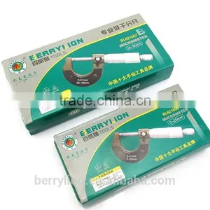 Berrylion High Quality Micrometer Stainless Steel Micrometer 0-25mm Micrometer thumbnail-6