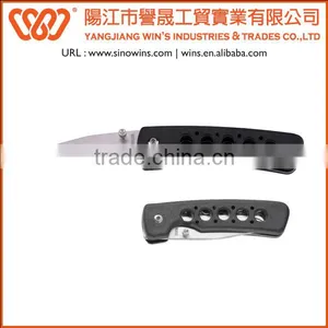 A21-S006 Stainless Steel Spring Loaded Blade Camping Tool Pocket Knife thumbnail-1