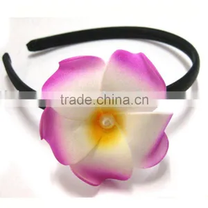 Frangipani EVA Foam Headband Flower With Pearl Hair Accessory thumbnail-1