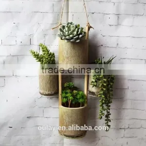 Unique Beautiful Home & Garden Decoration Nature Green Bamboo Flower Vase thumbnail-4