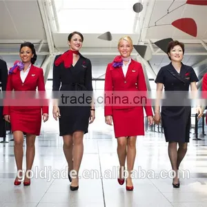 OEM Custom Airline Uniform For Stewardess, Airline Hostess Uniform, Airport Uniform thumbnail-4