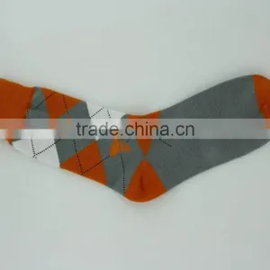 Men Argyle Custom Socks With Wording on the Bottom thumbnail-1