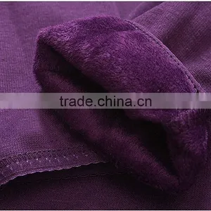 Custom Hot 2014 Women's Seamless Thermal Underwear Couples Thick Fleece Body Suit O-neck Winter Long Johns Top+pant Shapewear se thumbnail-2