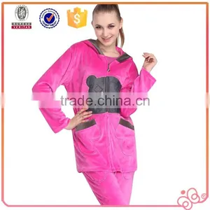 2016 Latest Design Plus Size Fashion Velvet Women Pajamas thumbnail-1
