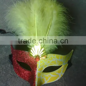 Feathered Venetian Party Mask for Sale thumbnail-1