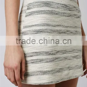 Latest Design Fashion Petite Stripe Boucle Skirt Woolen Mini Skirts Custom Made Fashion Skirt thumbnail-2
